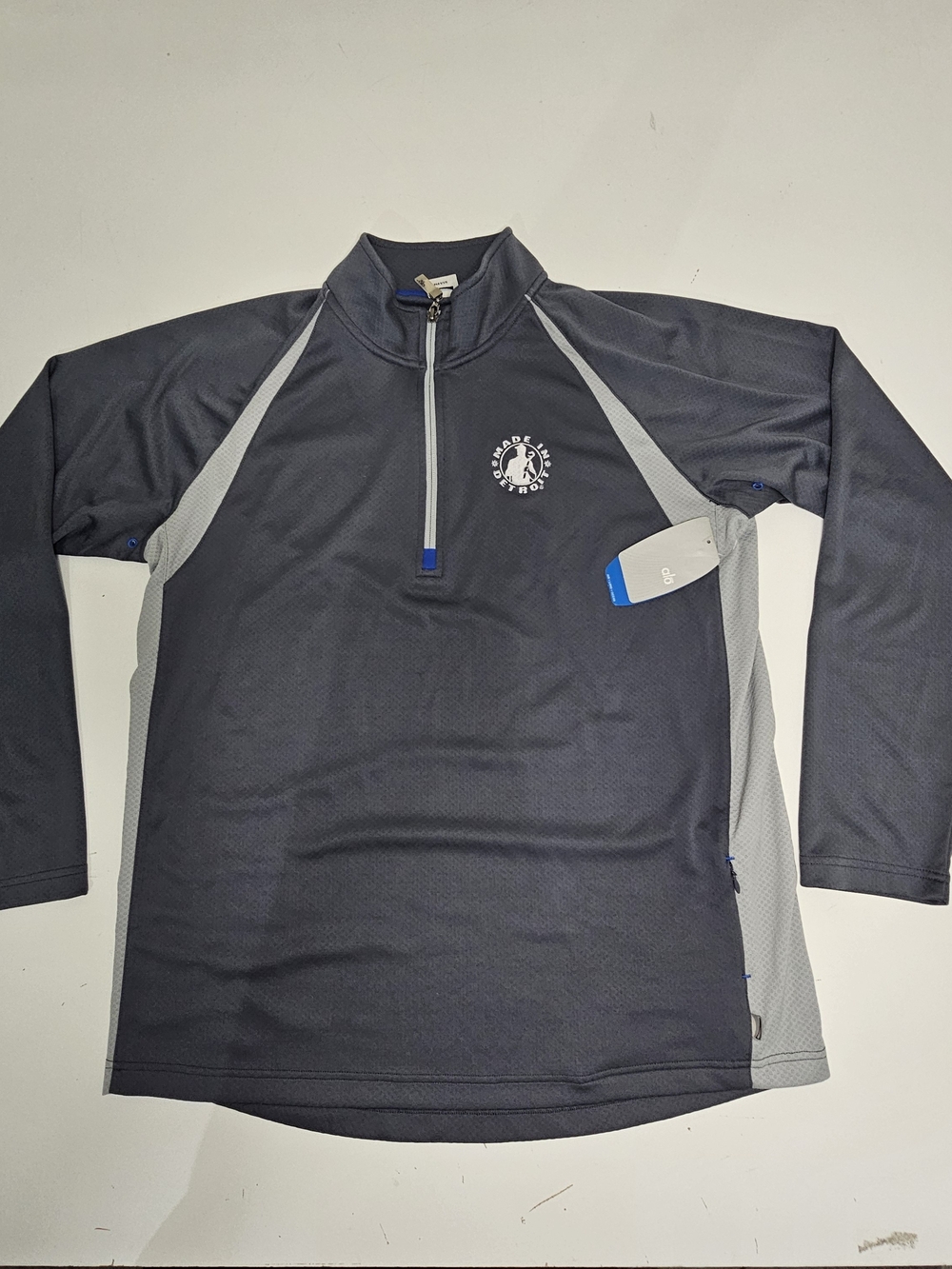 ALO Made In Detroit Quarter Zip Pullover XL Gray Athletic Performance NWT